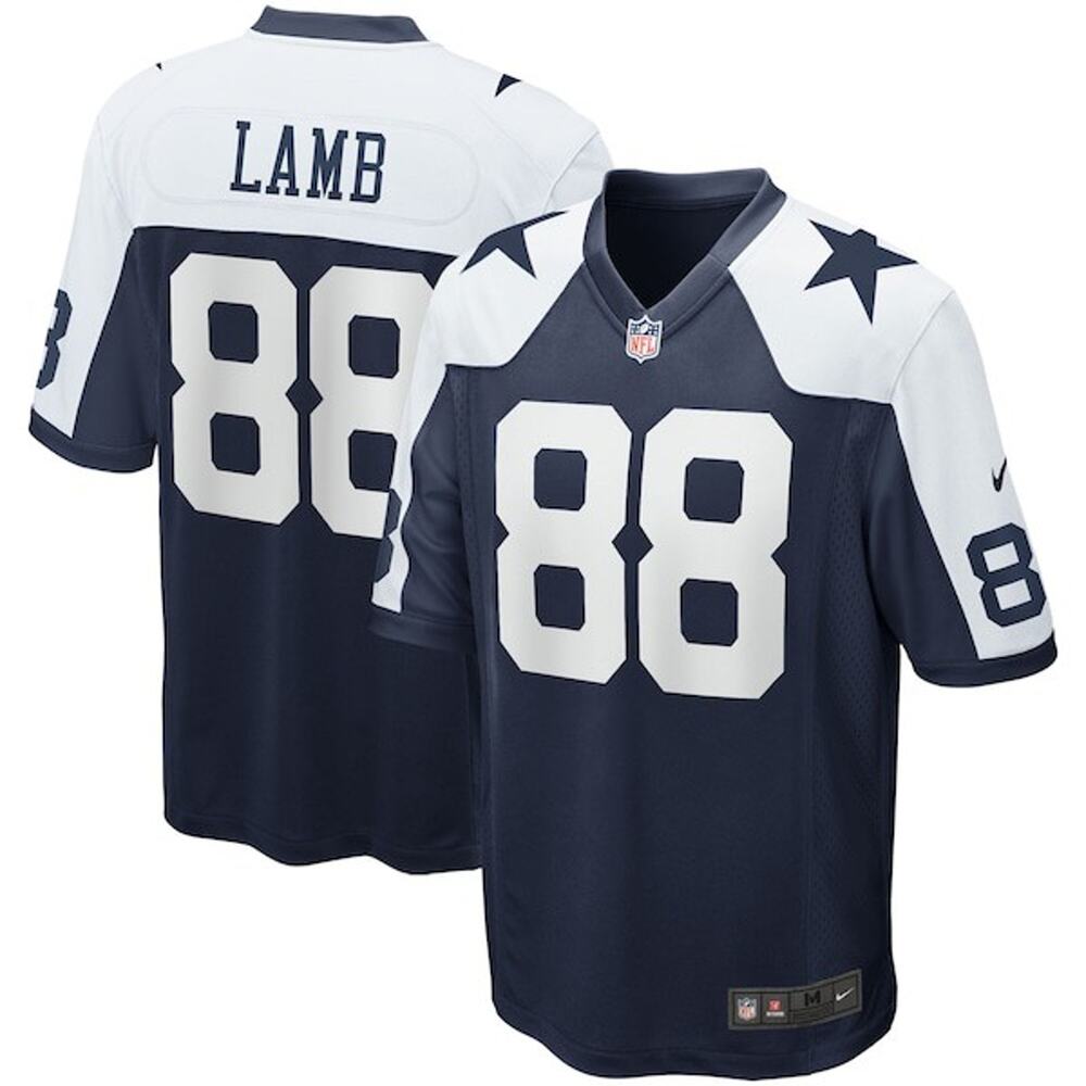 Dallas Cowboys CeeDee Lamb Nike Navy Alternate Game Team Jersey Youth Large NWT